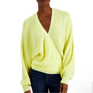 NWT INC International Concert Yellow Sweater Large